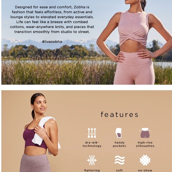 Yobha Heather Grey Round Neck Long Sleeve Tee Activewear Sz M Poly Blend NWT - Picture 5 of 6